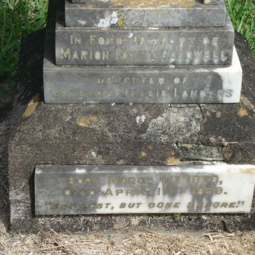 LANDERS Marion Fanny Caldwell 1879-1879