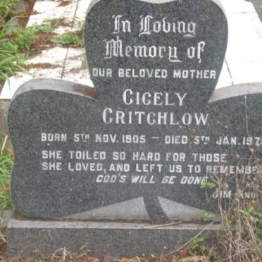 CRITCHLOW Cicely 1905-1975