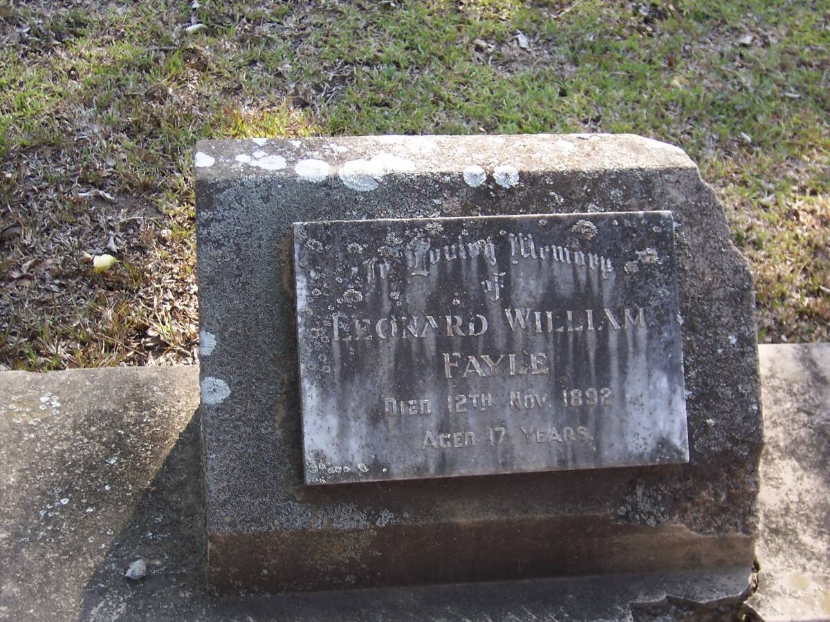 FAYLE Leonard William -1892