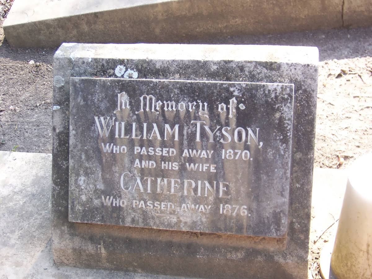 TYSON William -1870 &amp; Catherine -1876