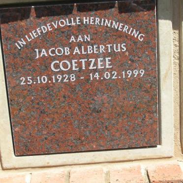 COETZEE Jacob Albertus 1928-1999
