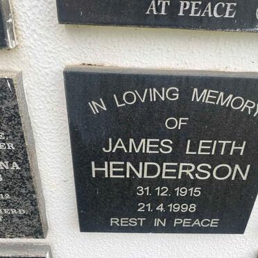 HENDERSON James Leith 1915-1998