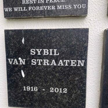 STRAATEN Sybil, van 1916-2012