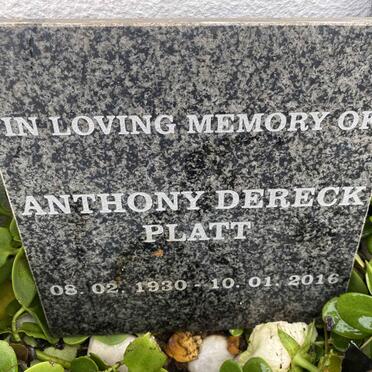 PLATT Anthony Dereck 1930-2016