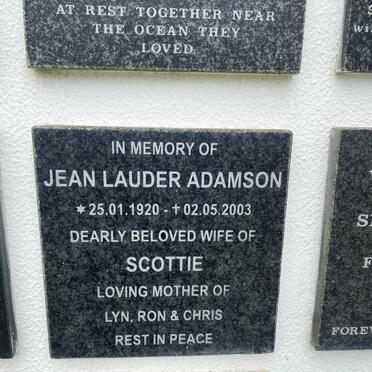 ADAMSON Jean Lauder 1920-2003