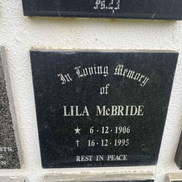 McBRIDE Lila 1906-1995