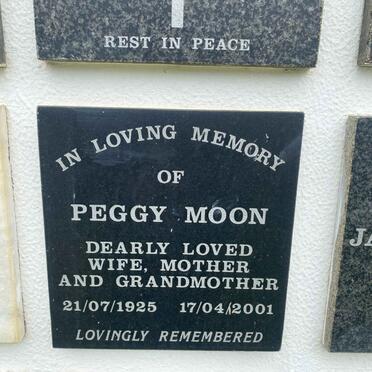 MOON Peggy 1925-2001