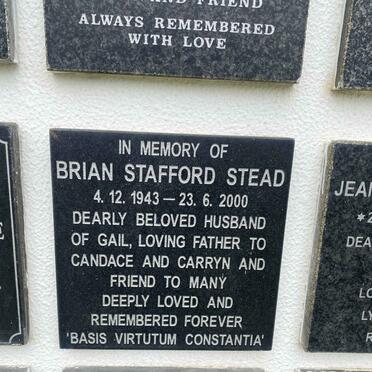STEAD Brian Stafford 1943-2000