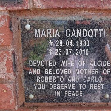 CANDOTTI Maria 1930-2010