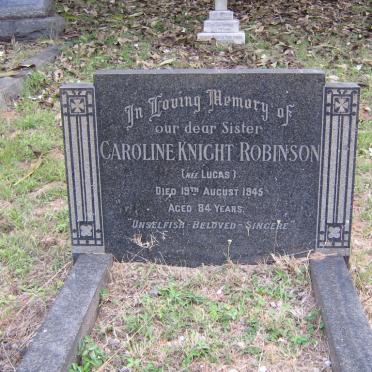 ROBINSON Caroline Knight nee LUCAS -1945