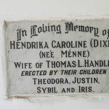 HANDLEY Hendrika Caroline nee MENNE