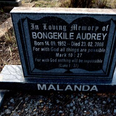 MALANDA Bongekile Audrey 1952-2008