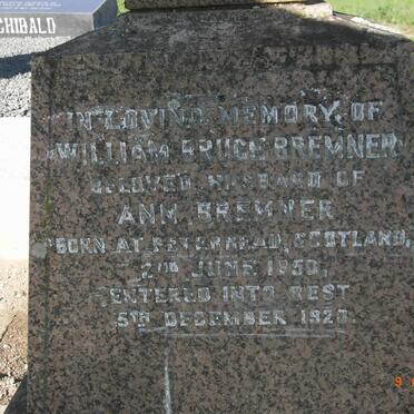 BREMNER William Bruce 1850-1920
