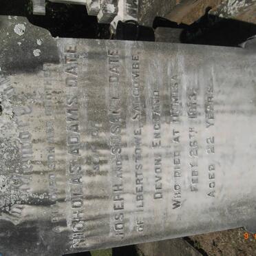 DATE Nicholas Adams -1913