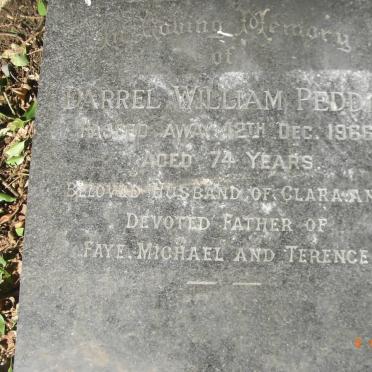 PEDDIE Darrel William -1966