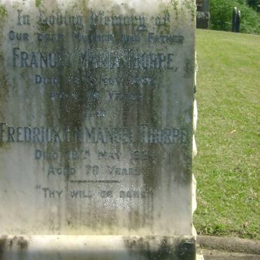 THORPE Fredrick Emmanuel -1935 &amp; Frances Maria -1932