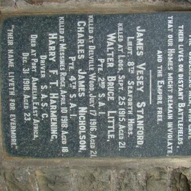 4. Memorial for World War I soldiers 1914-1918