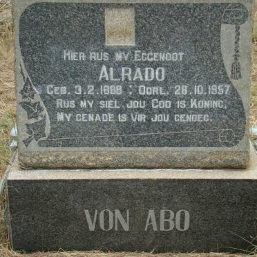 ABO Alrado, von 1888-1957