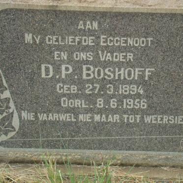BOSHOFF D.P. 1894-1956