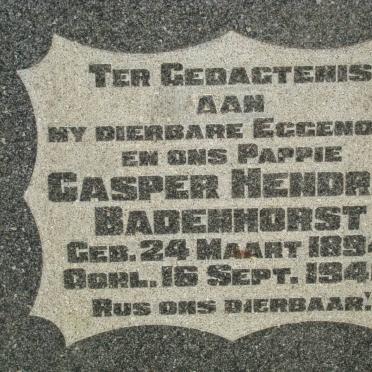 BADENHORST Casper Hendrik 1894-1946