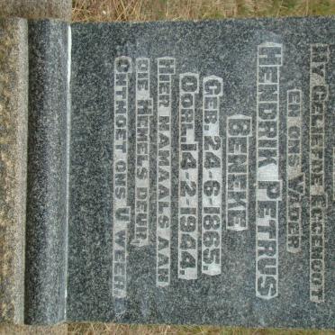 BENEKE Hendrik Petrus 1865-1944