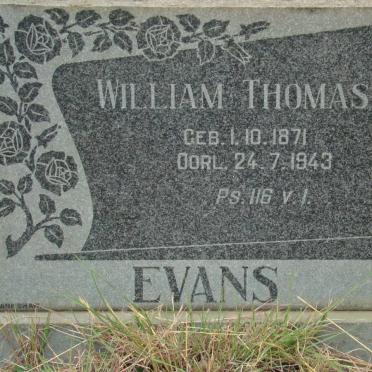 EVANS William Thomas 1871-1943