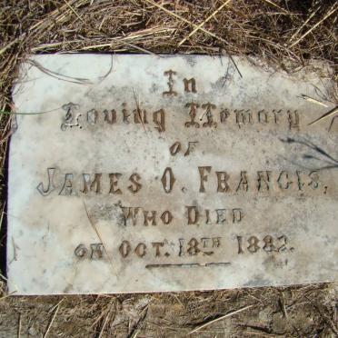 FRANCIS James O. -1882