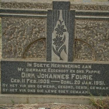 FOURIE Dirk Johannes 1905-1951