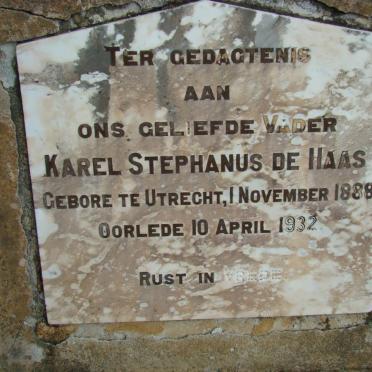 HAAS Karel Stephanus, de 1888-1932