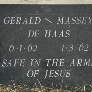 HAAS Gerald Massey, de 1962-1962