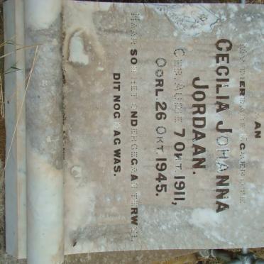 JORDAAN Cecilia Johanna 1911-1945