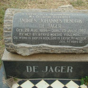 JAGER Andries Johannes Hendrik, de 1884-1960
