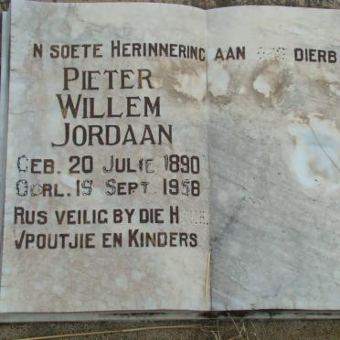 JORDAAN Pieter Willem 1890-1958