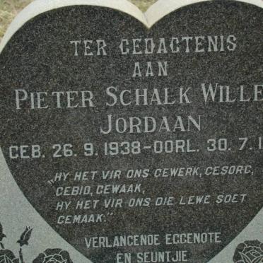 JORDAAN Pieter Schalk Willem 1938-1962