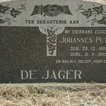 JAGER Johannes Petrus, de 1888-1962