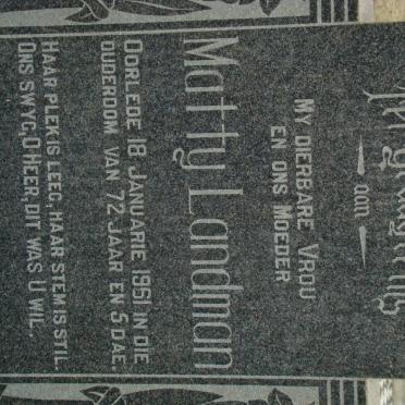 LANDMAN Matty -1961