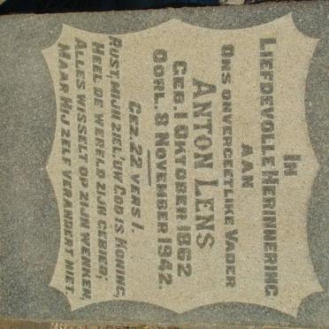 LENS Anton 1862-1942