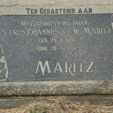 MARITZ Petrus Johannes v.d.W. 1898-1952