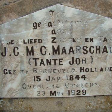 MAARSCHALK J.C.M.C. 1844-1929