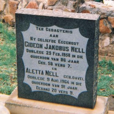 NELL Gideon Jakobus -1958 &amp;  Aletta DAVEL  -1964