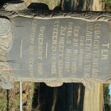 NEETHLING Elizabeth nee MURRAY 1855-1917