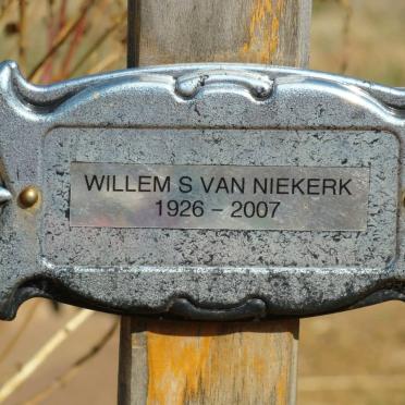 NIEKERK Willem S., van 1926-2007 