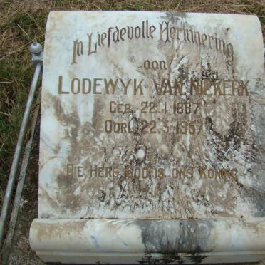 NIEKERK Lodewyk, van 1887-1957
