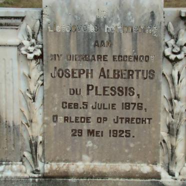PLESSIS Joseph Albertus, du 1876-1925
