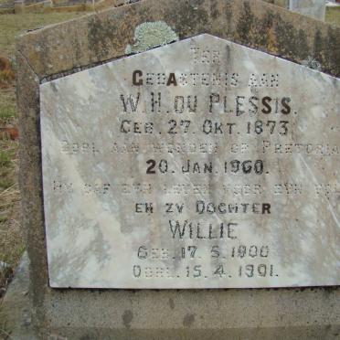 PLESSIS W.H., du 1873-1960 :: DU PLESSIS Willie 1900-1901