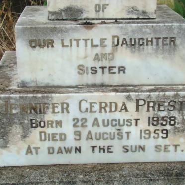 PRESTON Jennifer Gerda 1958-1959