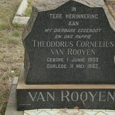 ROOYEN Theodorus Cornelius, van 1903-1962