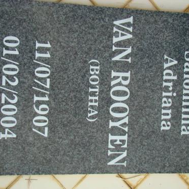 ROOYEN Salomina Adriana, van nee BOTHA 1907-2004