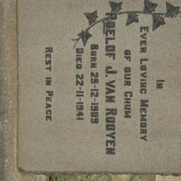 ROOYEN Roelof J., van 1909-1941