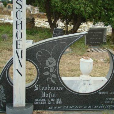 SCHOEMAN Stephanus Hofni 1913-1965 &amp; Dolly CRAFFERT nee JOOSTE 1919-1981